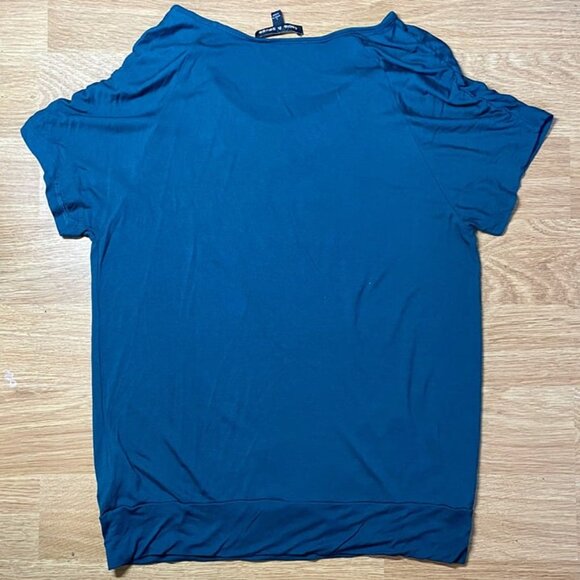 CABLE & GAUGE/ LRG WOMENS/ TEAL DRESS SHIRT - Picture 2 of 5